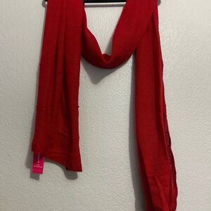 Red cashmere scarf 2-ply new with tag from Macy’s